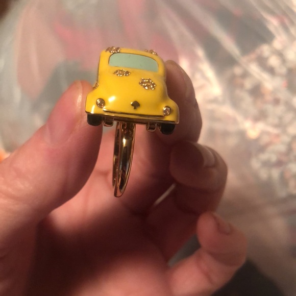 New Kate Spade ♠️ Yellow Taxi 🚕 Car Ring size 6 - Picture 8 of 17